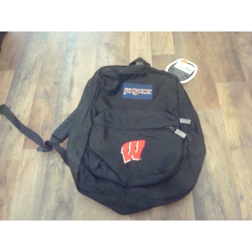 WISCONSIN BADGERS  BACKPACK JANSPORT   BAG PURSE  DEADSTOCK‎  VINTAGE ST4